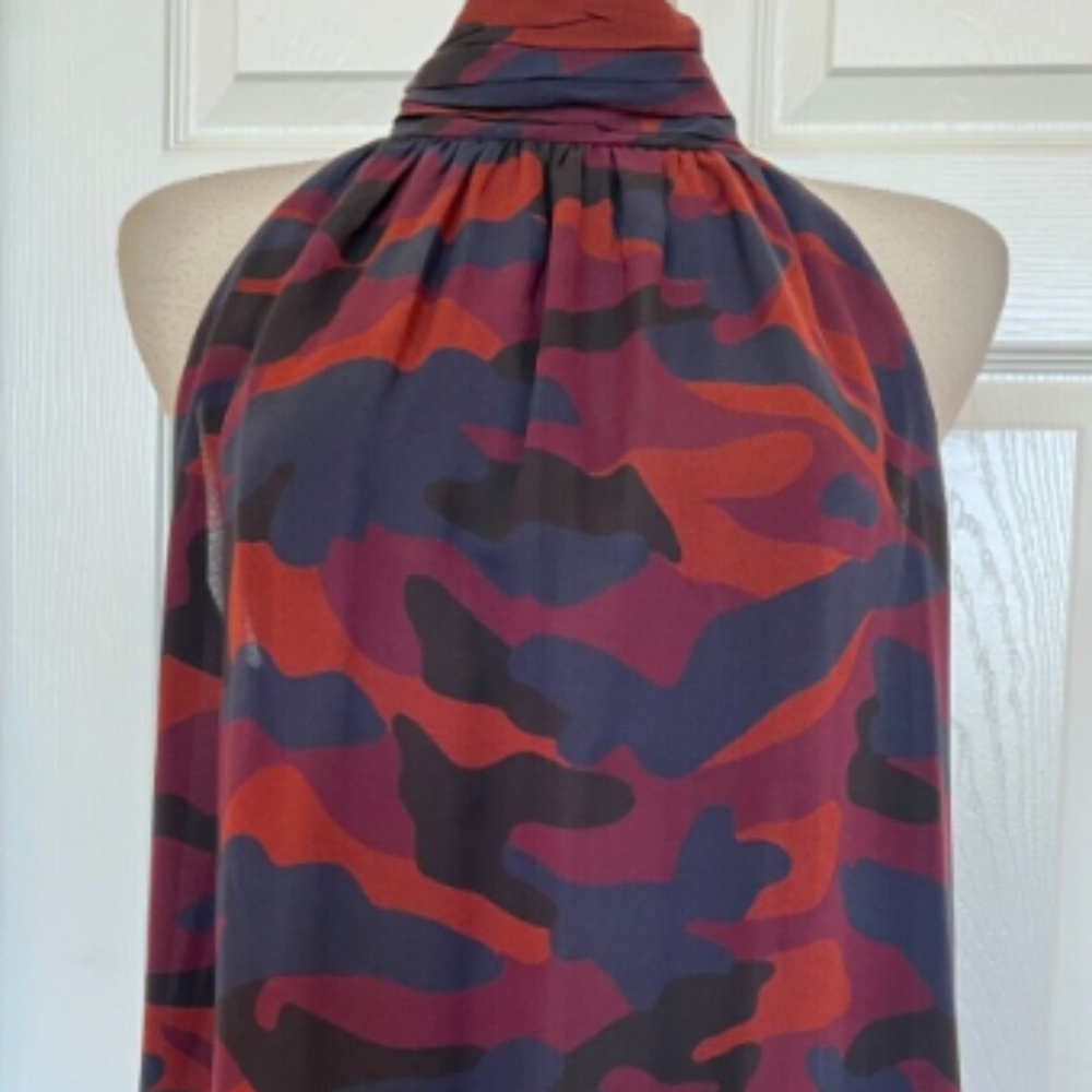 Joie Camouflage Silk High Neck